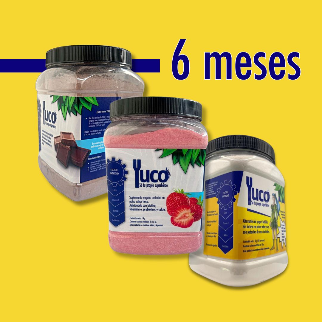 Membresía 3 o 6 meses | Tu Yuco a un menor precio | Suplemento Vegano con Factor Antiedad