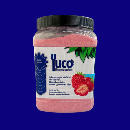 Suplemento Vegano con Factor Antiedad Sabor Fresa (1 kilo)