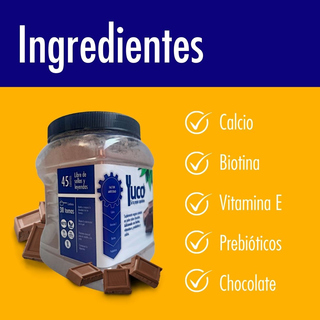 Suplemento Vegano con Factor Antiedad Sabor Chocolate (1 kilo)