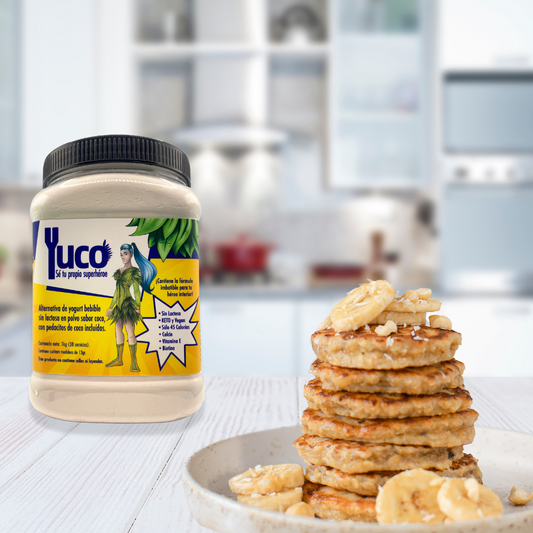 Receta hot cakes de avena con Yuco 🥞