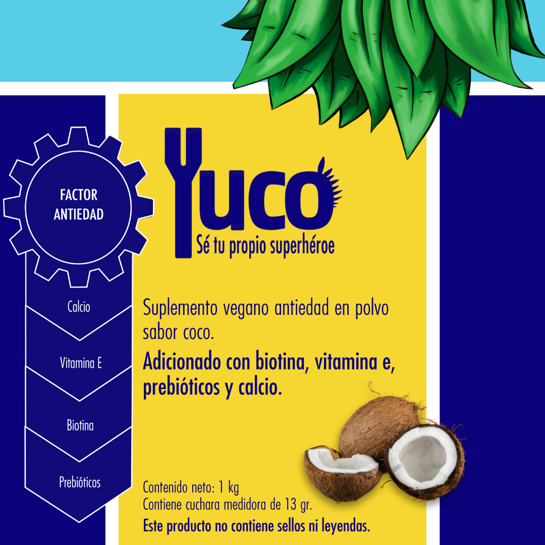 Suplemento Vegano con Factor Antiedad Sabor Coco (1 kilo)