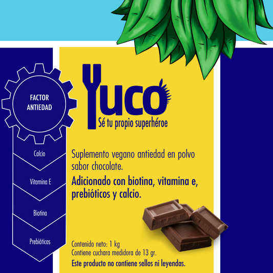 Suplemento Vegano con Factor Antiedad Sabor Chocolate (1 kilo)